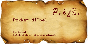 Pokker Ábel névjegykártya